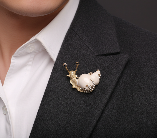 Pearl Snail Brooch image 0