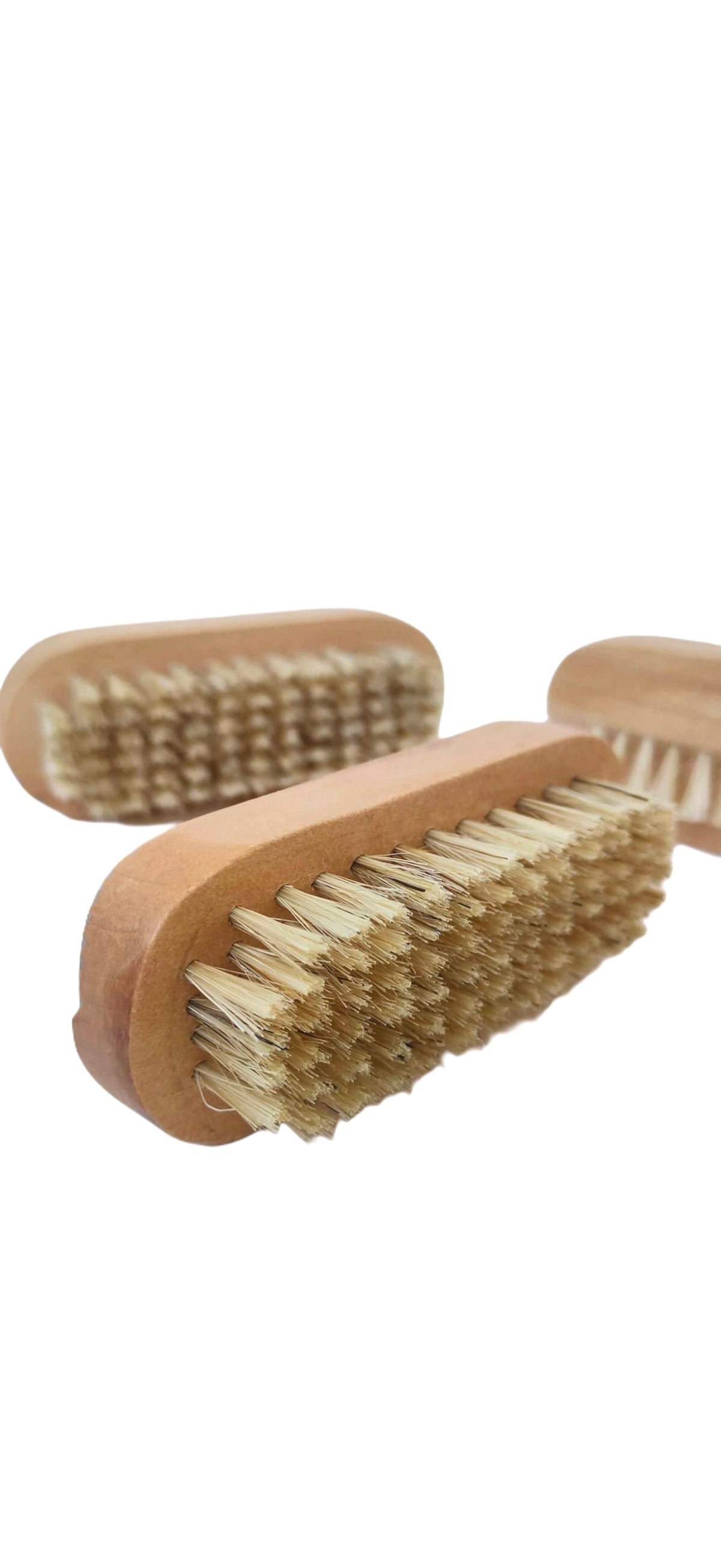 Wooden double side nail care brush image 2